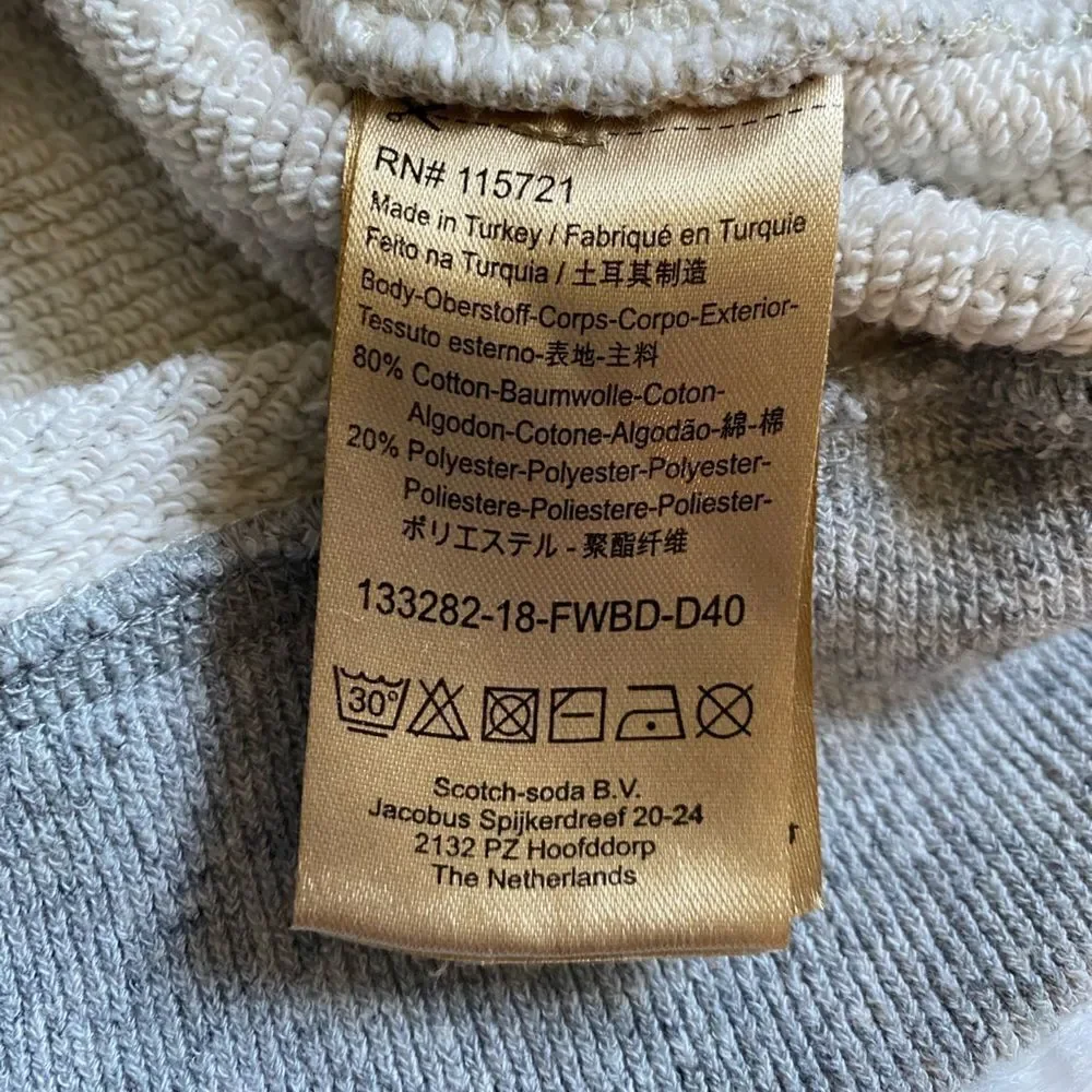Scotch & Soda Sweat Jacket Indigo‎ Lamplight Full Zip Hooded Gray Women’s Small